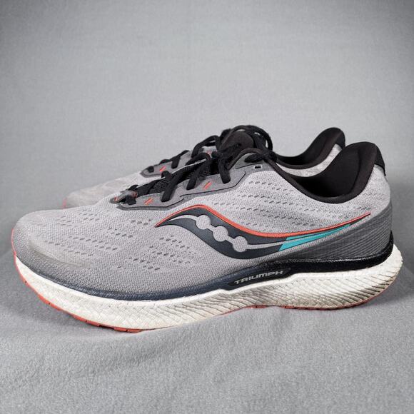 Saucony Triumph 19 Running Shoes Mens Size 14 Wide Gray‎ Black Red S20679-20 main image 11